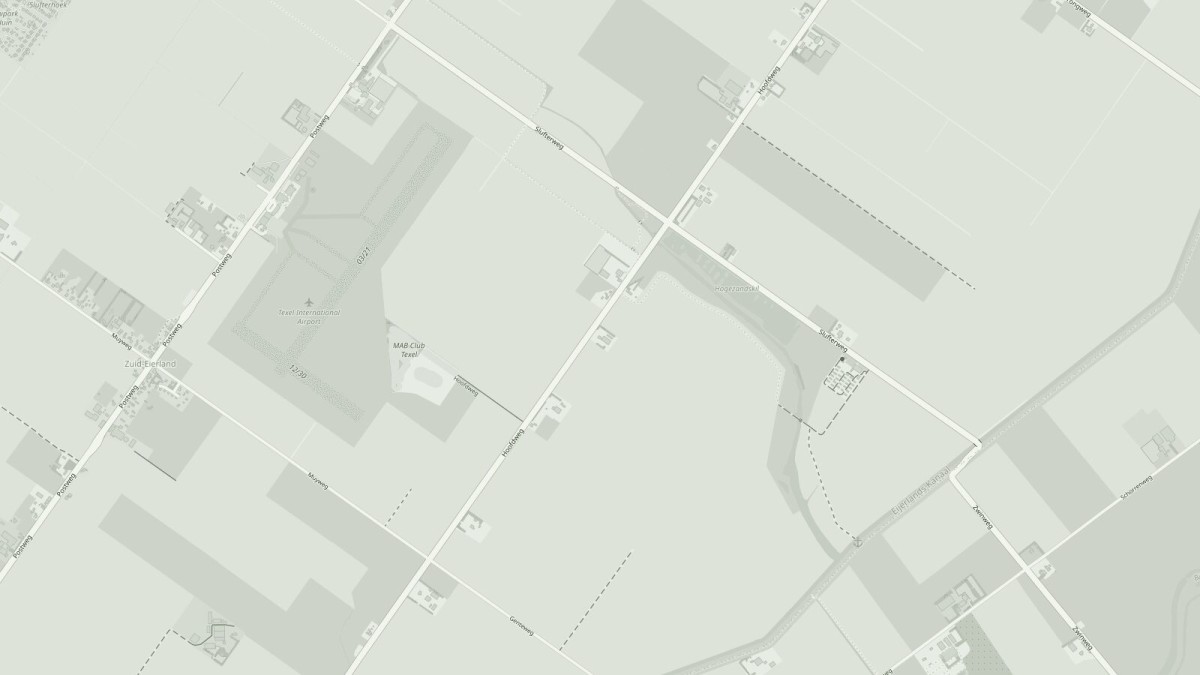 Kaart van de omgeving van Hoofdweg 34 in De Cocksdorp, Texel